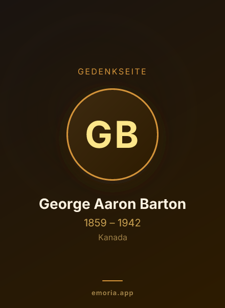 Gedenkportrait von George Aaron Barton