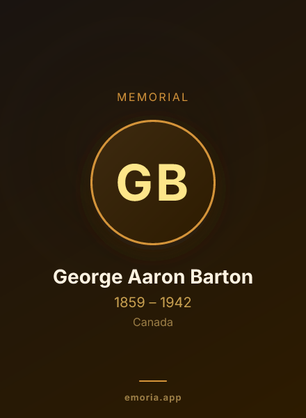 Memorial portrait of George Aaron Barton