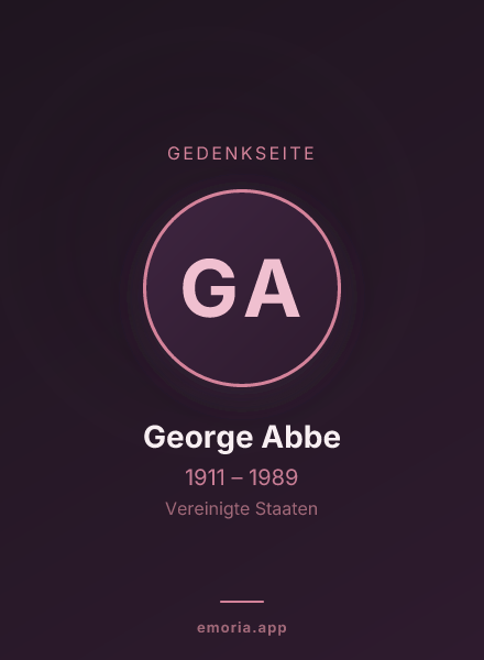 Gedenkportrait von George Abbe