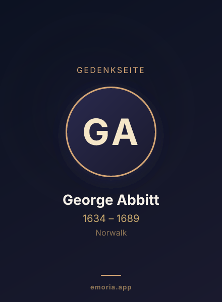 Gedenkportrait von George Abbitt