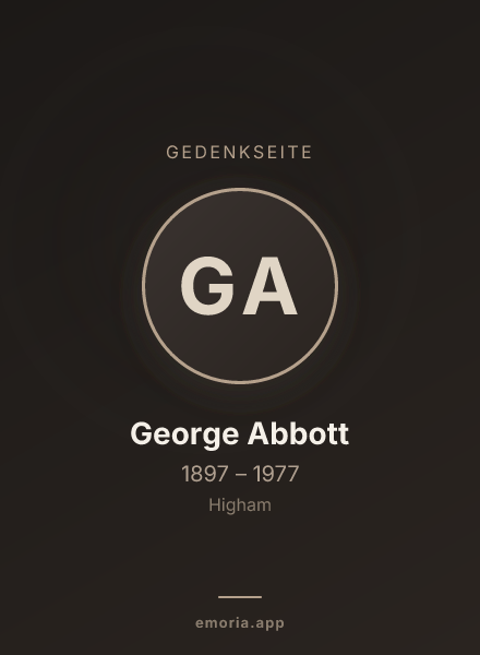 Gedenkportrait von George Abbott