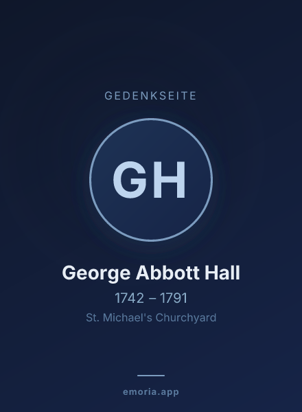 Gedenkportrait von George Abbott Hall
