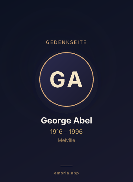 Gedenkportrait von George Abel