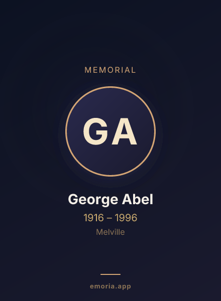 Memorial portrait of George Abel