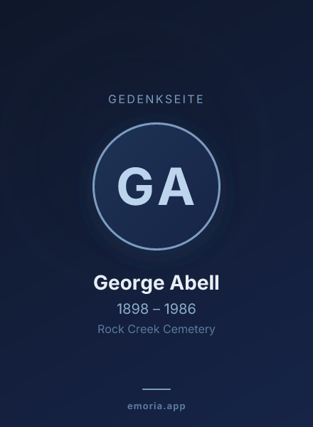 Gedenkportrait von George Abell