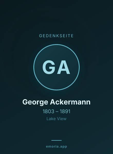 Gedenkportrait von George Ackermann