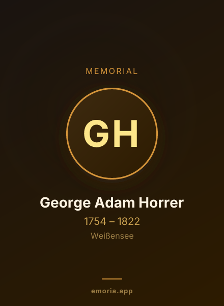 Memorial portrait of George Adam Horrer