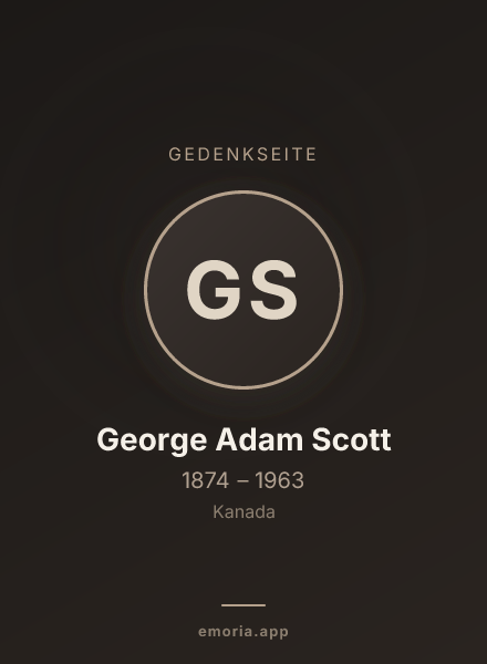 Gedenkportrait von George Adam Scott