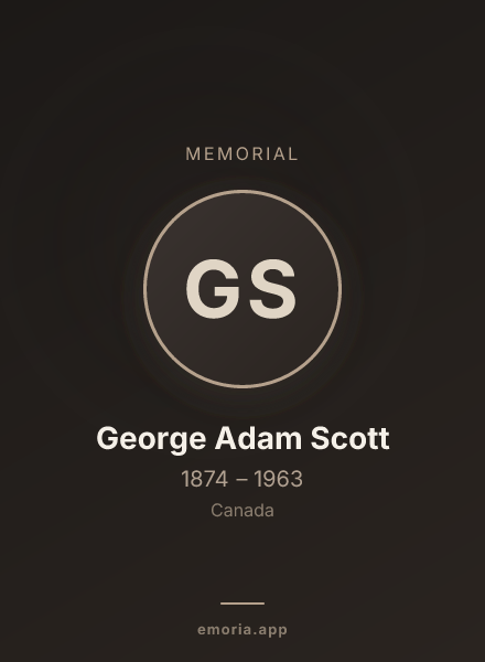 Memorial portrait of George Adam Scott