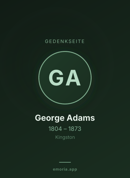Gedenkportrait von George Adams