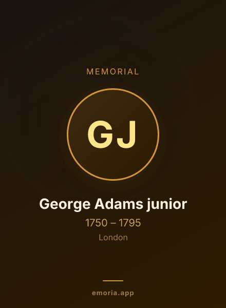 Memorial portrait of George Adams junior