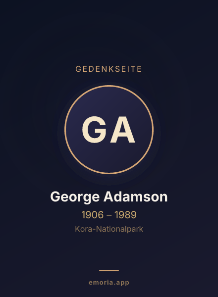 Gedenkportrait von George Adamson
