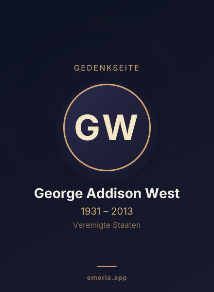 Gedenkportrait von George Addison West