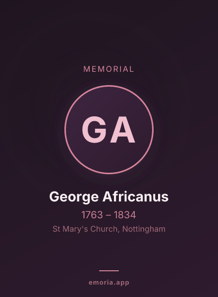 Memorial portrait of George Africanus