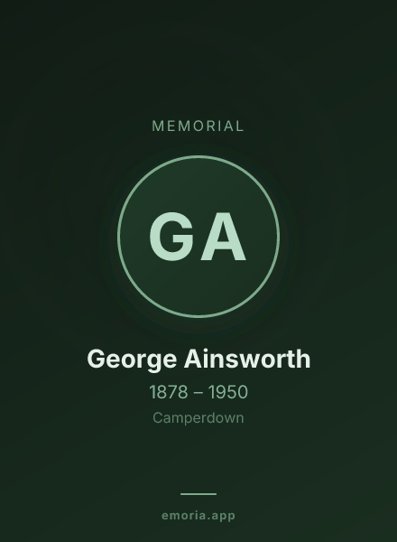 Memorial portrait of George Ainsworth