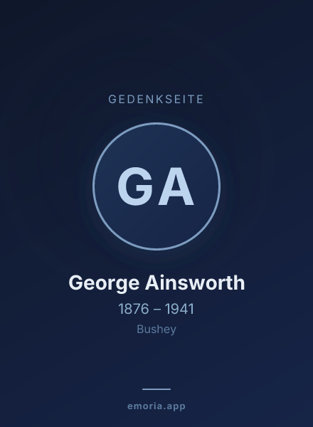 Gedenkportrait von George Ainsworth