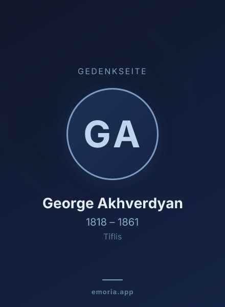 Gedenkportrait von George Akhverdyan
