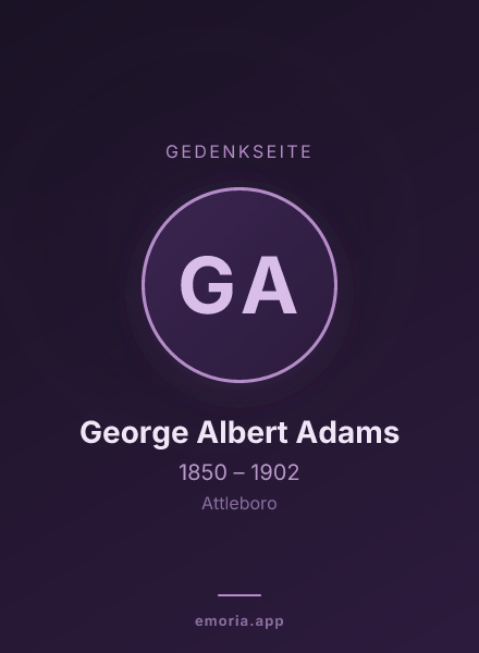 Gedenkportrait von George Albert Adams