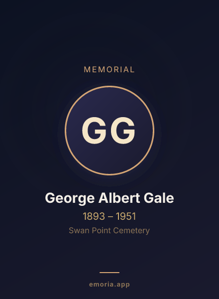 Memorial portrait of George Albert Gale