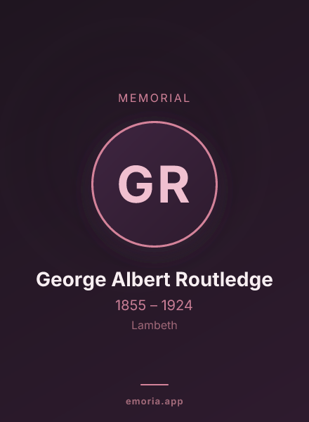 Memorial portrait of George Albert Routledge