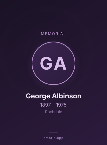 Memorial portrait of George Albinson
