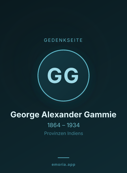 Gedenkportrait von George Alexander Gammie