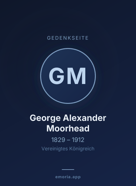 Gedenkportrait von George Alexander Moorhead