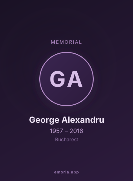 Memorial portrait of George Alexandru