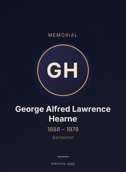 Memorial portrait of George Alfred Lawrence Hearne