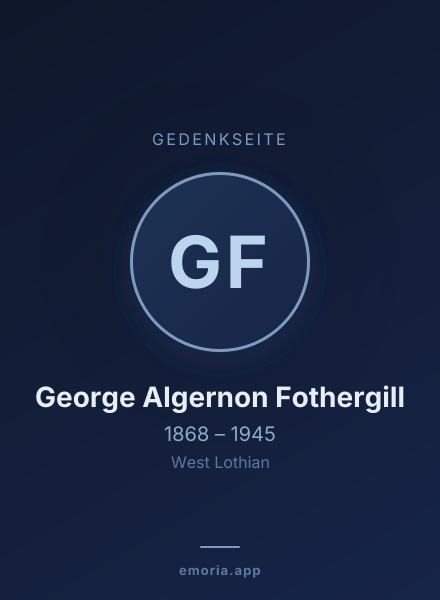 Gedenkportrait von George Algernon Fothergill