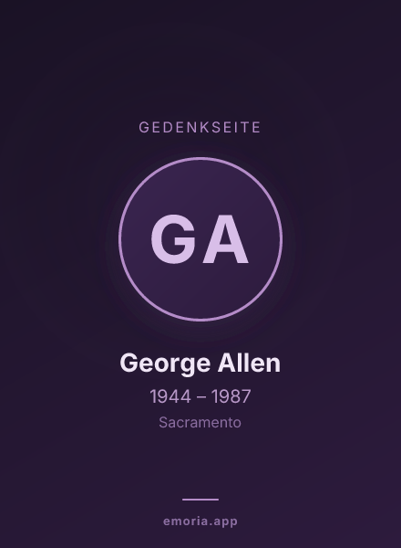 Gedenkportrait von George Allen