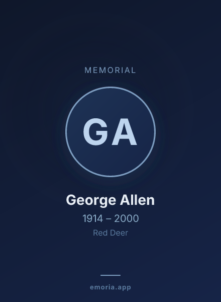 Memorial portrait of George Allen