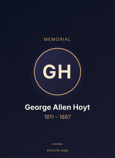 Memorial portrait of George Allen Hoyt