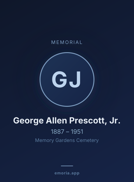 Memorial portrait of George Allen Prescott, Jr.
