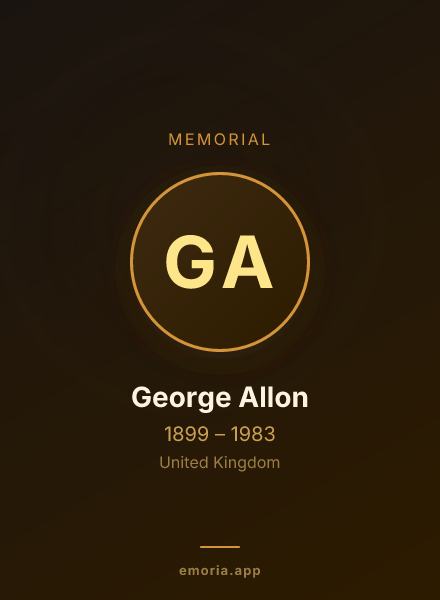 Memorial portrait of George Allon