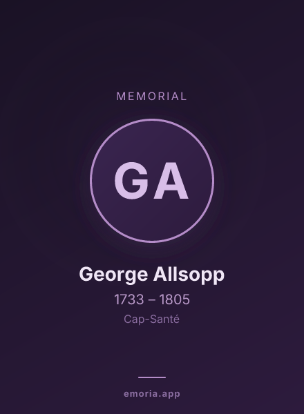Memorial portrait of George Allsopp