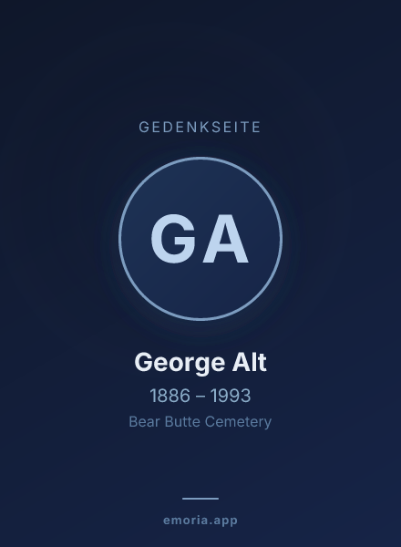 Gedenkportrait von George Alt
