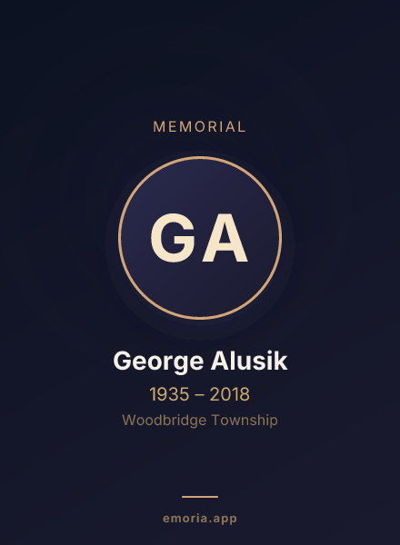 Memorial portrait of George Alusik