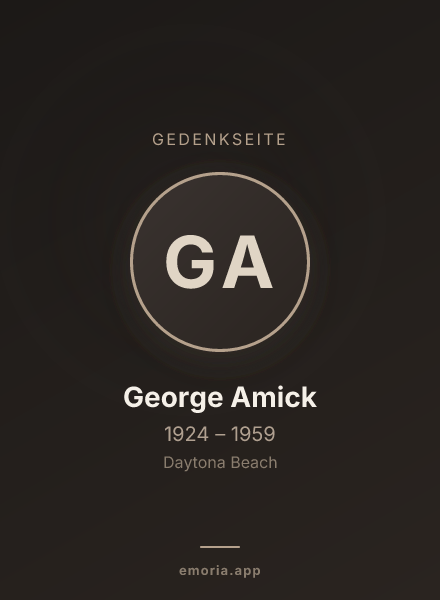 Gedenkportrait von George Amick