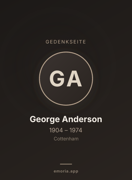 Gedenkportrait von George Anderson