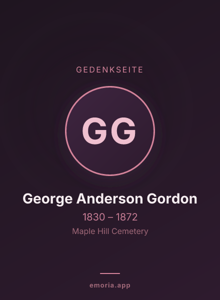 Gedenkportrait von George Anderson Gordon