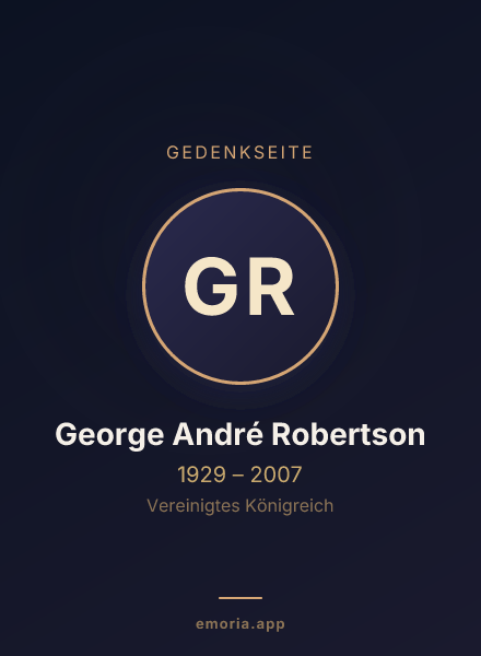 Gedenkportrait von George André Robertson