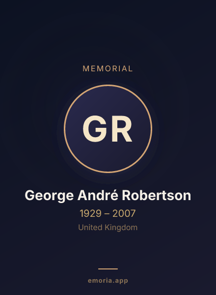 Memorial portrait of George André Robertson