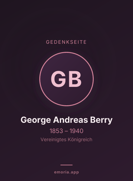 Gedenkportrait von George Andreas Berry