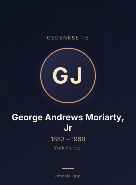 Gedenkportrait von George Andrews Moriarty, Jr