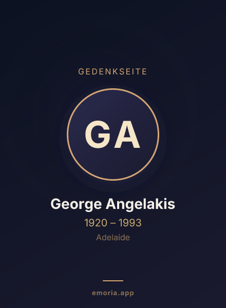Gedenkportrait von George Angelakis
