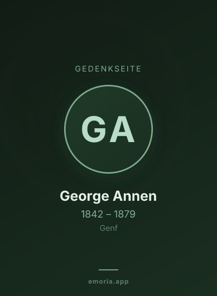 Gedenkportrait von George Annen