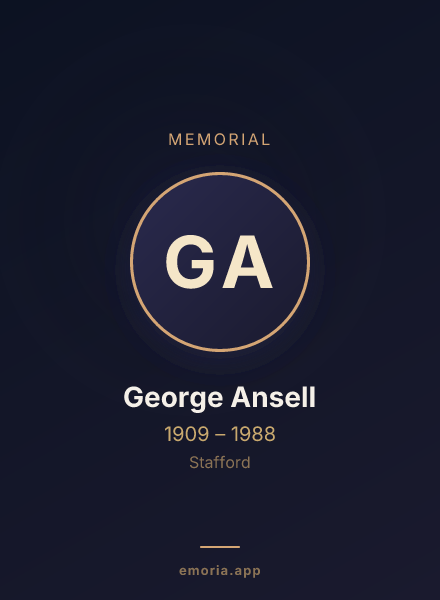 Memorial portrait of George Ansell