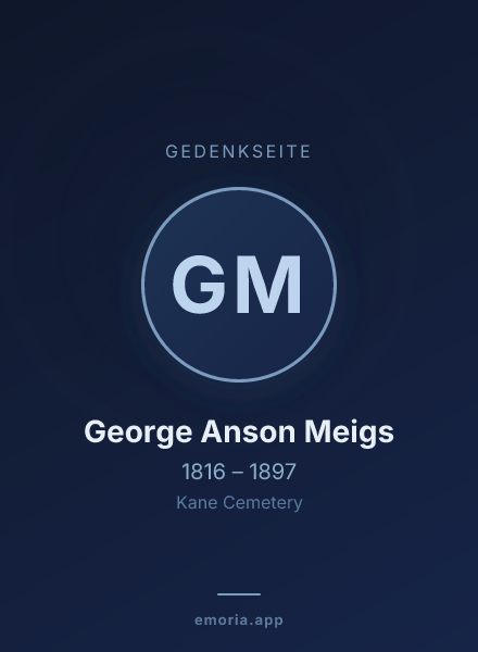 Gedenkportrait von George Anson Meigs