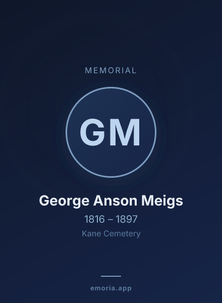 Memorial portrait of George Anson Meigs